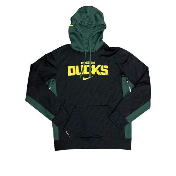 Nike Oregon Ducks Men’s Small Hoodie Football Green & Black Performance Sweater - Picture 1 of 8